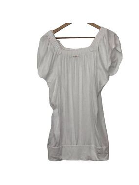 Dkny Cover up sweater woven white top jersey Over size white lousse  shirt tunic